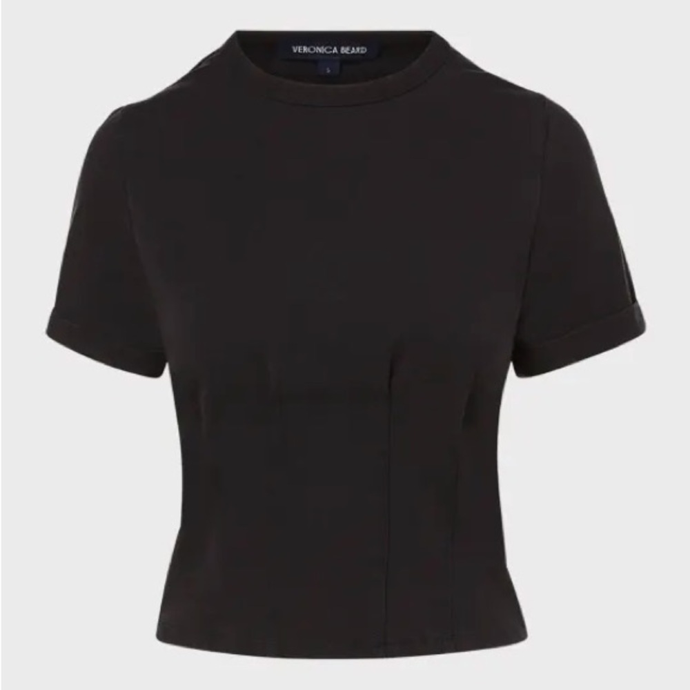 Veronica Beard Ankara Seamed Crewneck T-Shirt - Picture 2 of 3